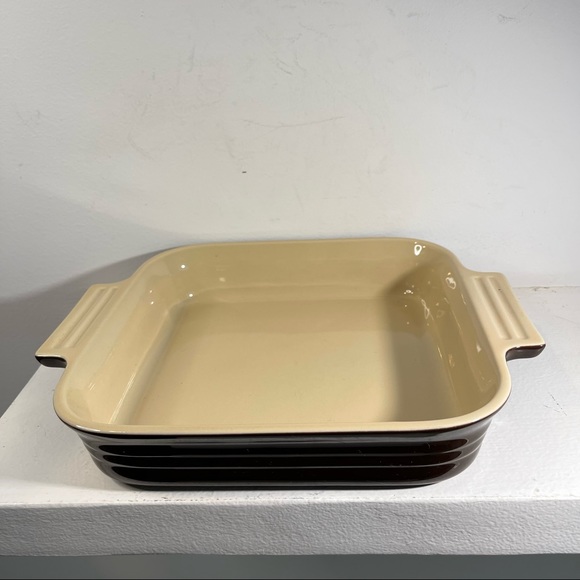 Le Creuset stoneware baking dish square set of 2 glazed finish 0648 and 0650 - Picture 6 of 14